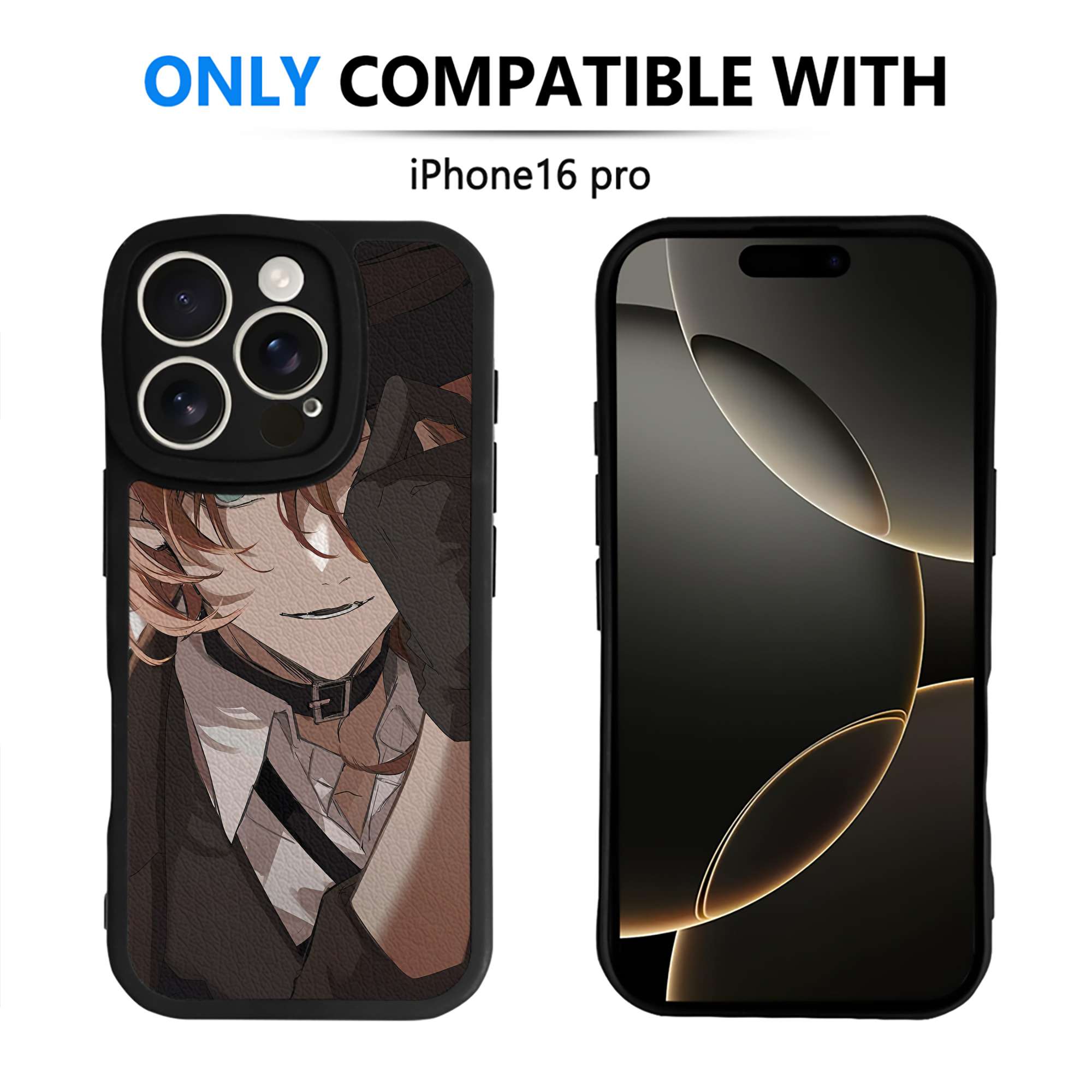 （画像用） 文豪ストレイドッグス Bungo Stray Dogs 【iPhone 16シリーズ対応】シリコンスマホケース（レザー調） 材質：シリコン